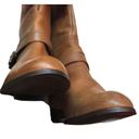 Fossil  Zena back zipper caramel riding boots NWOB Photo 8