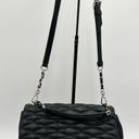 DKNY  Black Diamond Quilted Leather Lara Top Handle Crossbody Bag Photo 3