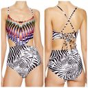 PilyQ  African Rays Embroidered Zebra One Piece Photo 1