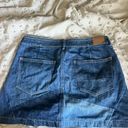 American Eagle High-Rise Patch Jean Mini Skirt Photo 1