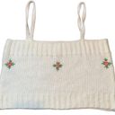 The Moon WOMEN'S Hazel white embroidered crop top sweater Photo 0