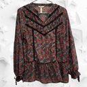 Matilda Jane  NWT Carol Choose Your Own Path Floral Peasant Long Sleeve Top Small Photo 1