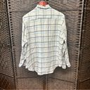 CP Shades  linen tunic blouse XS Small window pane blue long sleeved boho Photo 6