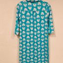 Persifor Winpenny Safari Dress Tiffany Blue White Print Shirt Dress Size XS EUC Photo 3