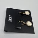 DKNY  Pave & Color Inlay Halo Drop Earrings in Gold-Tone MSRP $32 NWT Photo 3