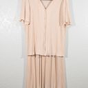 Joie Blush Pink Pleated Shirt And Pants Pajama Set Size Medium Photo 0