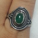 Onyx Natural Green  Sterling Silver Gemstone Ring No Stamp Ring size - 8 Photo 0