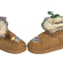 Jayhawks Kansas University College Slipper Faux Fur & Suede Boots Women Sz XL Photo 1