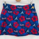 Loudmouth Ladies MLB Atlanta Braves Skort Sz L Blue Red Floral Size L Photo 0