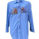 Disney Vintage Winnie the Pooh Chambray long sleeve button down shirt Photo 0