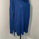 cupio  Womens Cowl Neck Sweater Pullover Long Sleeve Knit Ribbed Blue Size XL Photo 3