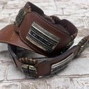 Chico's  Boho Western Medallion Leather Hippie/Cowgirl  Belt M/Large Adjustable Photo 0