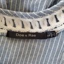 Doe & Rae  Sleeveless Blue Jean Striped Top L Photo 5