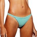 Topshop  Women's Green/White Gingham Moderate Coverage Bikini Swim Bottoms sz 8 Photo 1