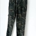 Sundry  Camo Camouflage Drawstring Waist Army Green Brown Jogger Pants Size 0 Photo 3