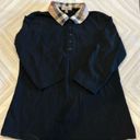 Burberry  Women’s Black Collared Shirt with Signature Plaid Collar - Size S Photo 0