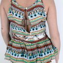 Lovers + Friends Millau  Printed Cage Tank Peplum Top Size Medium Photo 2