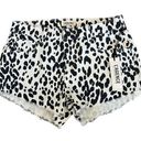 L'Agence L’Agence Shorts Size 25 Audrey Mid Rise Denim Dalmatian Print Photo 0