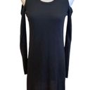 Garage Cold Shoulder Sweater Knit Dress Black Mini Long Sleeve S Photo 1