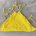 Garage Yellow Crochet Halter Bikini Top Photo 2