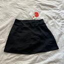 Cider black minimalist satin mini skirt XS NWT Photo 3