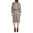 Brochu Walker  Olivia Snake Print Blouson Midi-Dress in Metallic Python Photo 12