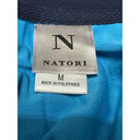 Natori  Womens Track Jacket Blue Color Block Long Sleeve Activewear Zipper M Photo 6