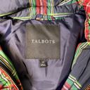 Talbots  Plaid Tartan Ruffled Down Winter Coat XS Red Blue Green Photo 11