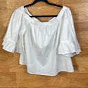 Rebecca Minkoff  Size Medium White Off the Shoulder Cropped Top Photo 0