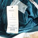 House Of CB  Maroush Velvet Teal Backless Mini Longsleeve Dress Womens Size Large Photo 7