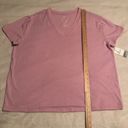 Nine West  Essential Lilac Short Sleeve V-Neck Basic Stretchy T-Shirt Top 2XL NEW Photo 2