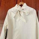 Tuckernuck  Daphne Dress Off White Stretch Crepe Bow Tie Size Medium NEW Photo 7