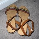 Bamboo  espadrille platform sandal size 8 bohemian multicolor beachy Photo 5