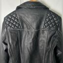 All Saints Black Long Sleeve Quilted Cargo Distressed Leather Biker Jacket 2 Photo 12