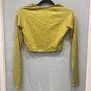 ECHT Women's Mustard Yellow Long Sleeve Crop Top Work Out Shirt Top Sz M Photo 4