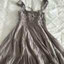 Aritzia Gray Ribbed Cut-Out Dress Photo 1