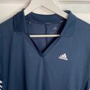 Adidas  Blue 3 Stripes Primegreen Golf Tennis Athletic Short Sleeve Dress Sz M Photo 2