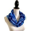 infinity Tie Dye Print Blue & White  Style Fashion Scarf OSFM Photo 2