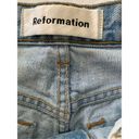 Reformation  Mid-Rise Crop Flare Sky button fly women's size 27 Photo 3