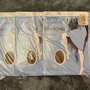 Hanes 3 Pack Vintage  Pantyhose 9.5 Med  Treadwell Nylon Pantyhose Stockings Photo 3