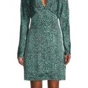 Equipment ‎ Rommily Empire-Waist Dress Animal Print Teal Fall Winter Size 4 Photo 0