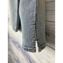 Chico's  1 Platinum Denim Capris Women M 8 Med Wash Mid Rise Pockets Stretch 30x20 Photo 2