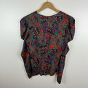 Veronica Beard NWT  Simmons Paisley Floral Silk Blend Top Flame Red Multi Size 10 Photo 6