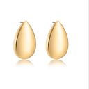 Ettika  Tear Drop Earrings 18K Plated Gold solid Statement Bubble Minimalist Photo 2