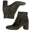 Vince  Gray Side Zip Block Heel Suede Ankle bootie size 9 Photo 0