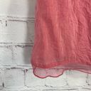 J.Jill  Blouse Sz L Pink Crinkle Lace Detail Sleeveless Boho Minimalist Rayon Photo 3