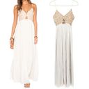 Tularosa  Revolve Womens Boho Beachy Floral Lace Bryce Maxi Dress Size XS Ivory Photo 1