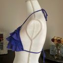 Aerie  Blue swim Bikini Top size Large Photo 1