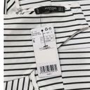 Mango  White & Black Striped Crossover Top Sleeveless Bodycon Mini Dress Size S Photo 3