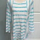 Westbound  white/blue striped tunic top size large Photo 0